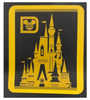 Disney Parks Cinderella Castle WDW Throw Plaid Blanket Black/Gold New With Tag