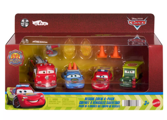 Disney Pixar Cars Race & Rescue Crew Die-Cast 4-Pack Toy New With Tag