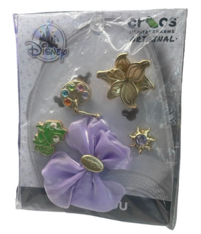 Disney Parks Tangled Rapunzel 5-Pack Crocs Jibbitz Charms set New With Tag