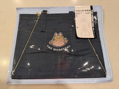 Pop Mart Labubu THE MONSTERS FALL IN WILD Denim Apron Bag USA SELLER New