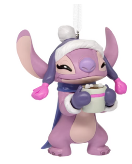 Hallmark Disney Stitch Angel With Hot Cocoa Christmas Ornament New With Box
