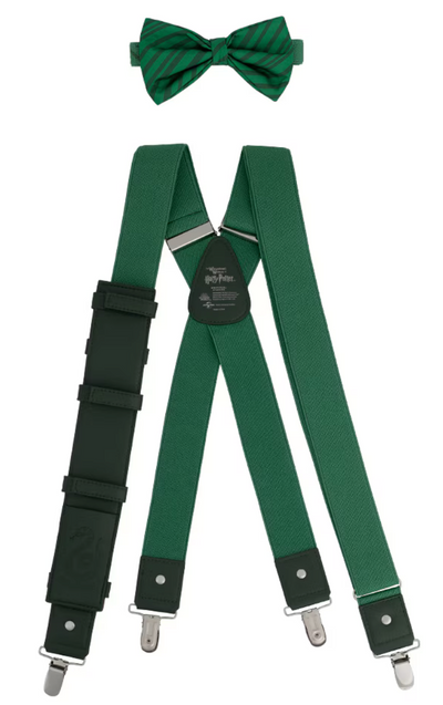 Universal Studios Harry Potter Slytherin Crest Suspender & Bowtie Set New W Tag
