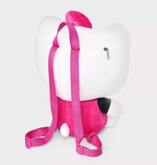 Hello Kitty 14" Pink and White Plush Backpack for Kids New with Tag