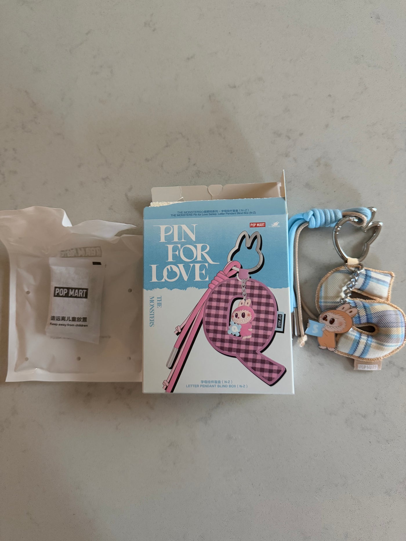 Pop Mart Labubu The Monsters Pin for Love Letter Pendant S Keychain USA New