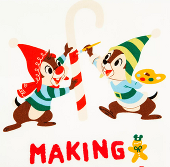 Disney Parks Chip 'n Dale Elves Holiday Christmas Kitchen Towel New with Tag