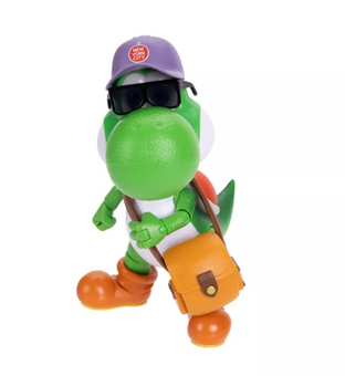 The Super Mario Galaxy Movie 5” Yoshi Figure with Hat Sunglasses Satchel New