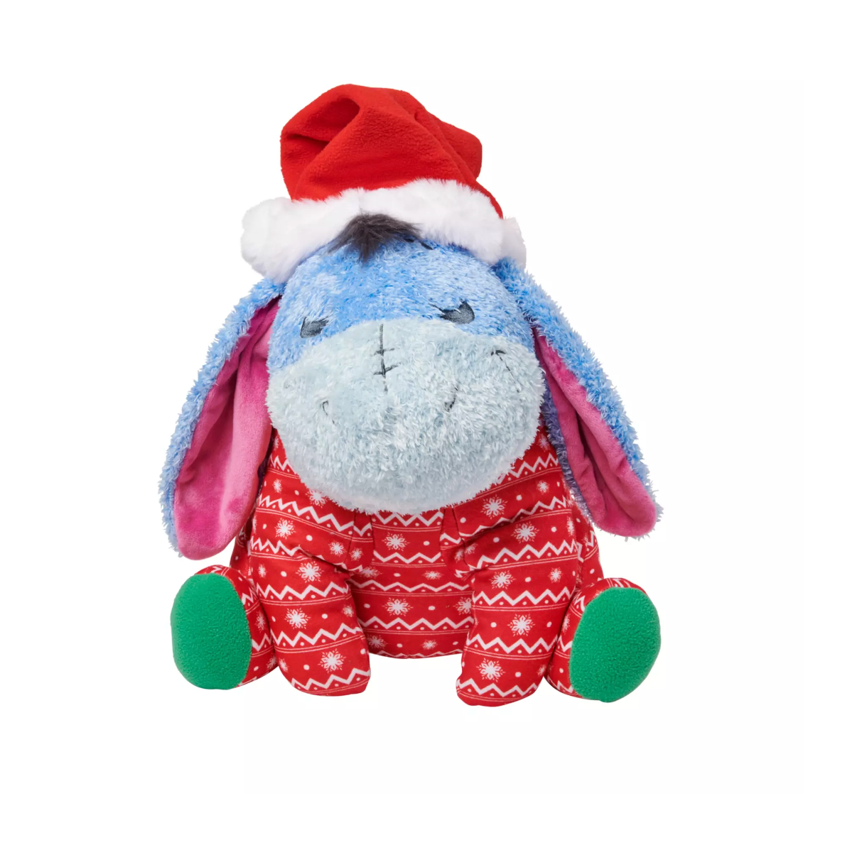 Disney Parks Holiday Eeyore Weighted 15inc Christmas Plush New with Tag