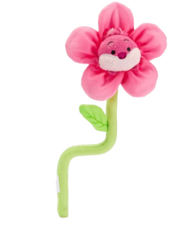 Disney Parks Bendable Pink Flower Cheshire Alice in Wonderland Plush New w Tag