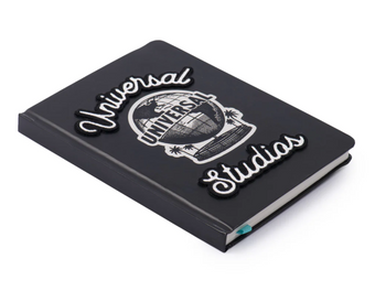 Universal Studios Orlando Resort Logo Retro Icons Journal Black New With Tag