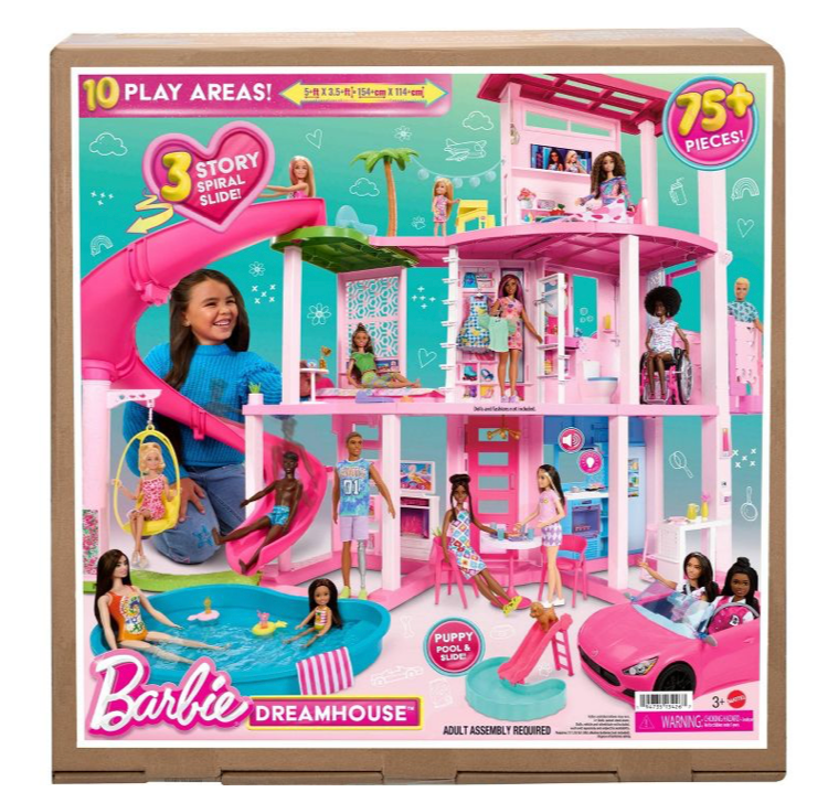 Barbie Dreamhouse Pool Party Doll House with 75+ 3 Story Slide Toy New with Box