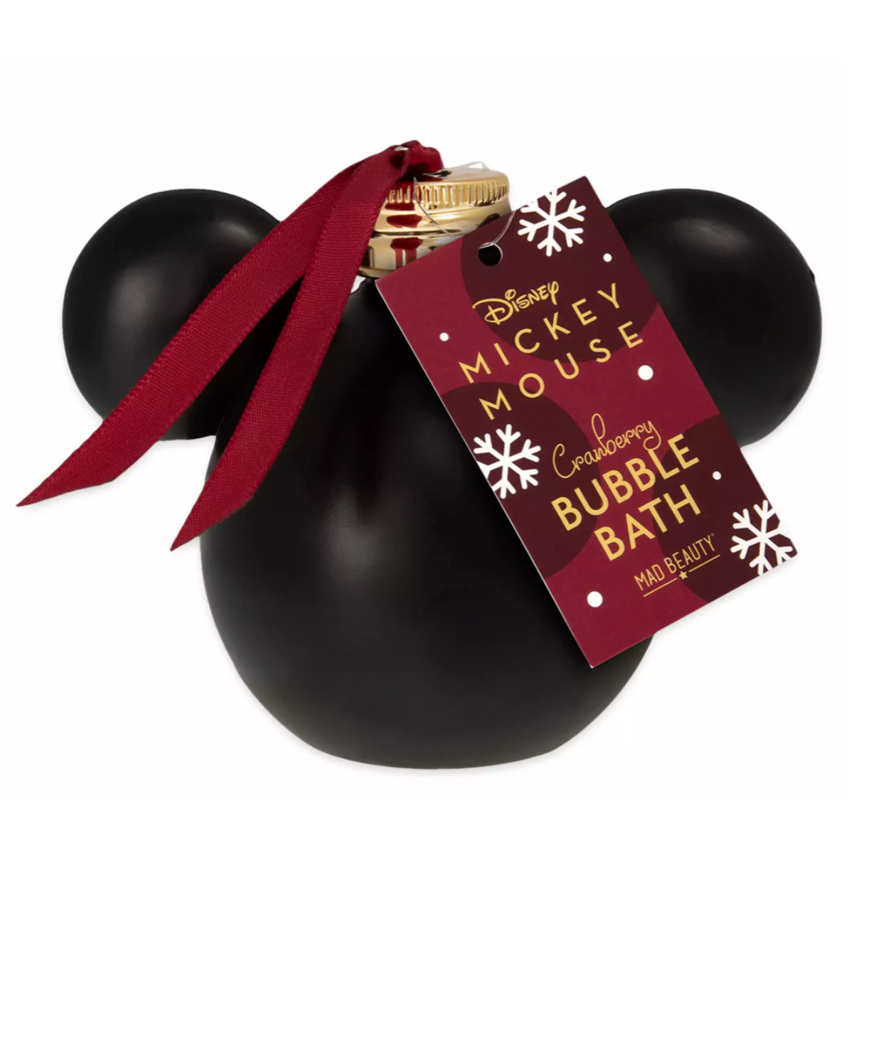 Disney Mickey Cranberry Holiday Bubble Bath Ornament New with Tag