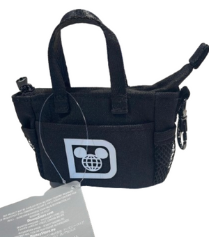 Disney Parks Mini Tote Bag Keychain Charm Black WDW New With Tag