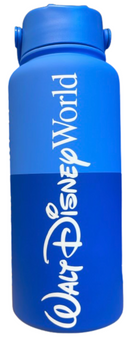 Disney Parks Walt Disney World Logo Mania Blue Water Bottle New With Tag