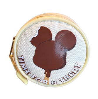 Disney Parks Mickey Mouse Ice Cream Bar Zipper Coin Purse Time Treat New w Tags