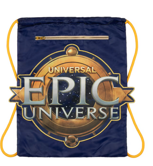 Universal Studios Epic Universe Emblem Drawstring Bag New With Tag