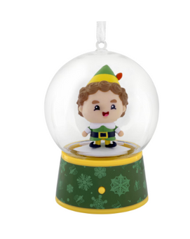 Hallmark Elf Buddy Christmas Musical Globe Ornament New with Box