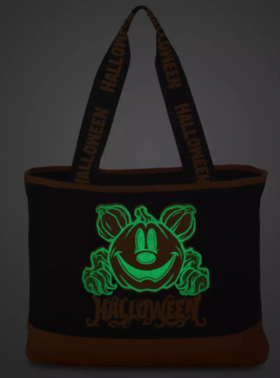 Disney Parks Halloween 2024 Mickey Mouse Glow-in-the-Dark Tote Bag New With Tag