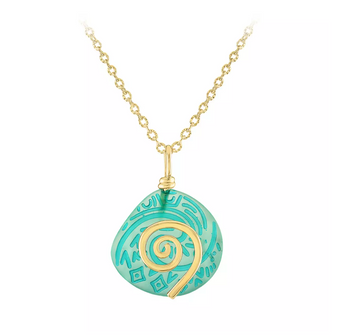 Disney Parks Moana Spotlight Resin Pendant with Goldtone Necklace New with Tag