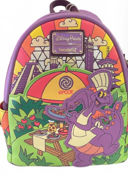 Disney Parks Epcot Figment Food & Wine 2024 Loungefly Mini Backpack New With Tag