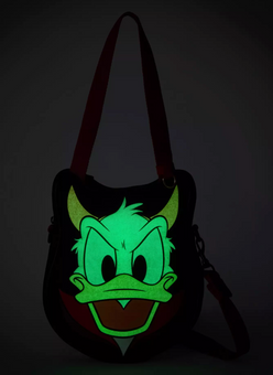 Disney Parks Donald Duck Halloween Glow in the Dark Mini Big Face Canvas Tote