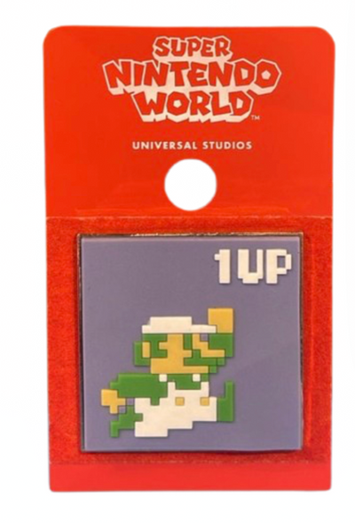 Universal Studios Super Nintendo World Luigi 1 UP Pin New With Card
