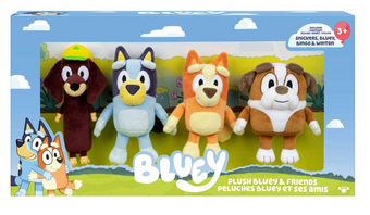 Disney Bluey & Friends Snickers, Bluey, Bingo & Winton 7-Inch Plush Set New Box