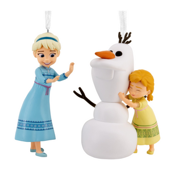 Hallmark Frozen Elsa Anna Olaf Tree Christmas Ornaments New with Box