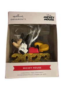 Hallmark 2023 Mickey Glitter Christmas Tree Ornament New With Box