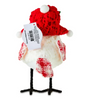 Holiday Time Red and White Fabric Bird with Scarf Christmas Decoration New w Tag