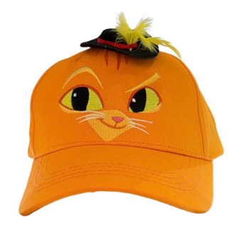 Universal Studios Shrek Puss in Boots Character Baseball Hat Cap Orange New Tag