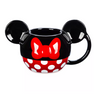 Disney Parks Minnie Icon Dots Bow Signature XOXO Ceramic Coffee Mug New