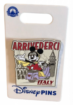 Disney Parks Epcot World Showcase Italy Arrivederci Minnie Pin New with Card