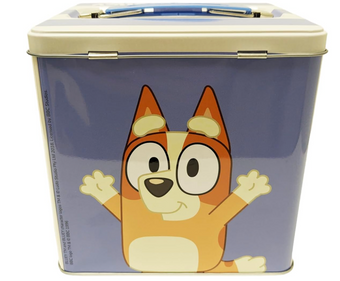 Disney Cartoon Bluey and Bingo Tin Box Officially Licensed Stack Store Carry