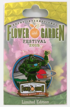 Disney Parks Epcot Flower and Garden Festival 2015 Buzz Lightyear Pin New w Card