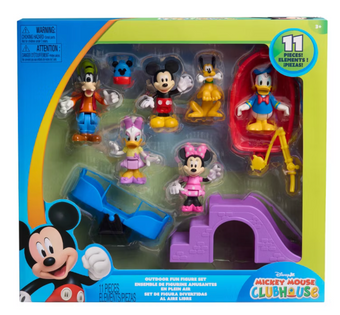 Disney Mickey Mouse Deluxe Action Figure Set 6 Plastic TV & Movies Theme 12" New