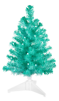 Hallmark Miniature Mint Green Pre-Lit Christmas Tree 18.75inc New with Tag