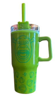 Universal Studios Shrek Green Onion Handled Tumbler New with Tag