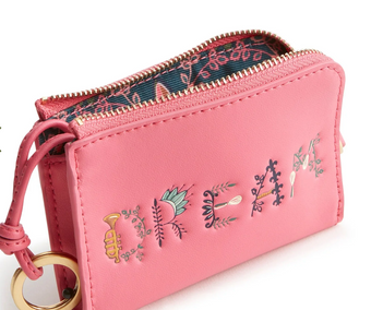 Vera Bradley Disney Zip Card Pouch Tiana On Fruit Dove Leather New With Tag