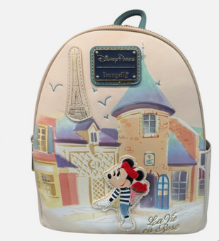 Disney Parks Epcot France Mademoiselle Minnie Mouse Loungefly Backpack New
