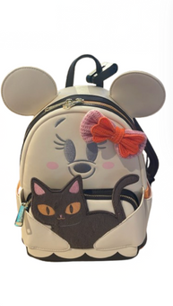 Disney Parks Halloween Minnie Ghost with Black Cat Glow in the Dark Backpack New