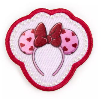 Disney Parks Minnie Mouse Valentine Ear Headband Patch Stoney Clover Lane New