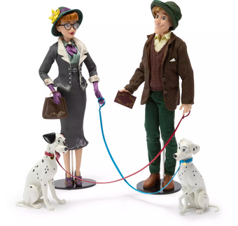 Disney Roger and Anita Limited Edition Doll Set 101 Dalmatians 65th New with Box