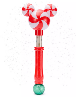 Disney Parks Mickey Mouse Icon Peppermint Swirl Holiday Scented Bubble Wand New