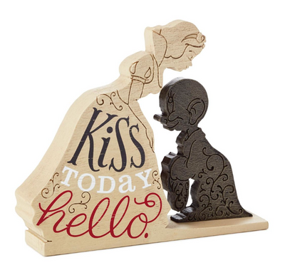 Hallmark Disney Snow White Kiss Today Hello Quote Sign Figurine New