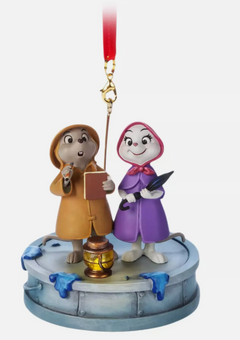 Disney The Rescuers Bernard Miss Bianca Light up Sketchbook Christmas Ornament N