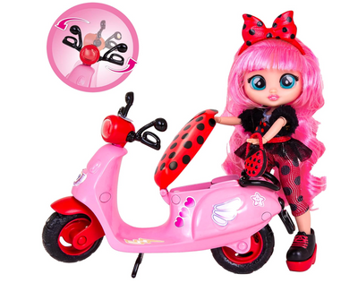 Cry Babies BFF Lady's Scooter 7.8 Inch Doll Multicolor New with Box