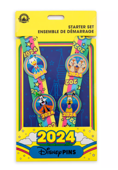 Disney Parks 2024 Starter Kit Donald Chip Dale Goofy Pluto Pin Set New W Card