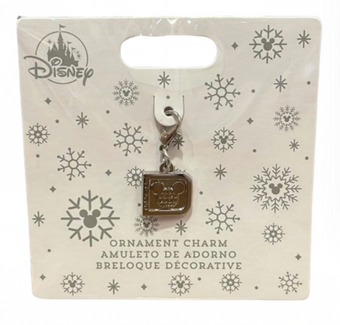 Disney Parks Silver Walt Disney World Ornament Charm New with Tag