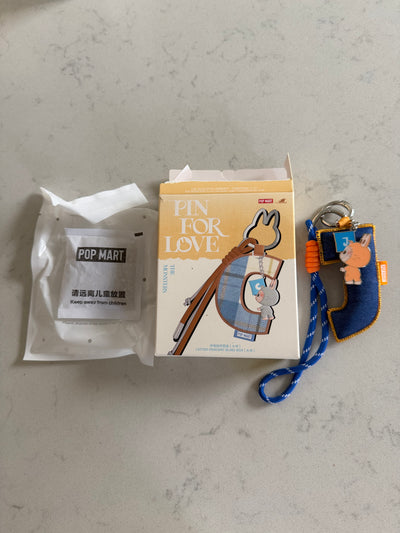 Pop Mart Labubu The Monsters Pin for Love Letter Pendant J Keychain USA New