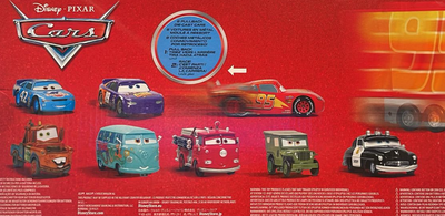 Disney Parks Pixar Cars Mack Die Cast Carrier Hauler Gift Set of 8 New With Box